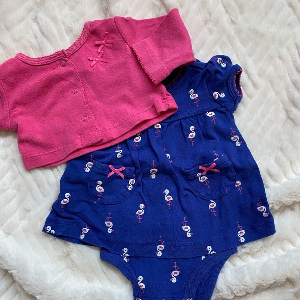 Flamingo onesie and matching jacket - BUNDLE ME!